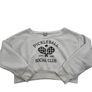 Together White Pickleball Social Club Women's Sweater
